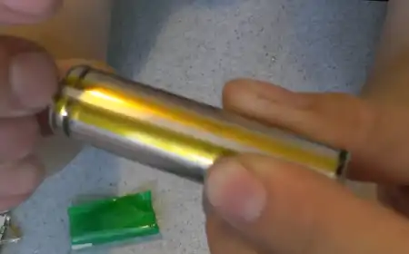Golden color Unprotected battery