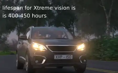 lifespan for Xtreme vision is 400-450 hours