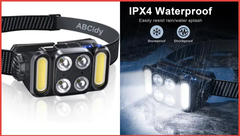 ABCidy LED Headlamp Rechargeable
